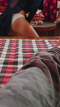 Desi Housewife Changing Panty in From of Her Lover