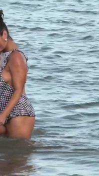 Curvy Young MILF Skinny Dipping in October