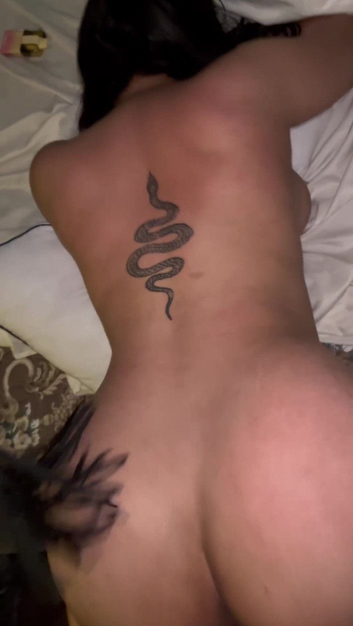 Tatto womane: BDSM Ball Banging Hard Fuck with Loud Moaning
