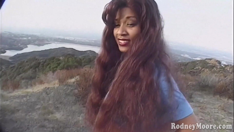 Rodney Moore: Huge facial on pretty black face vintage 90s ebony