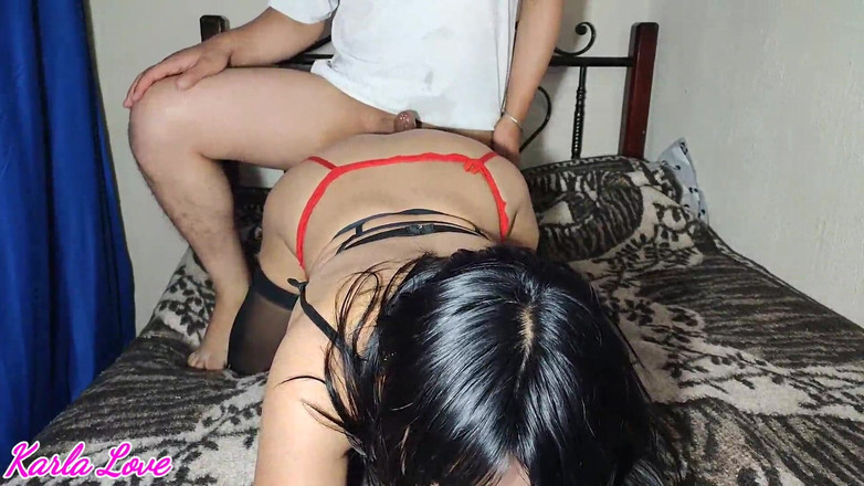 Karla love: Pepek basah dan pancutan mani daripada berkongkek dubur