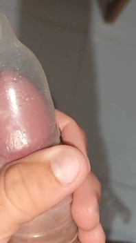 Reusing Straight Stepdaddy's Tight Condom