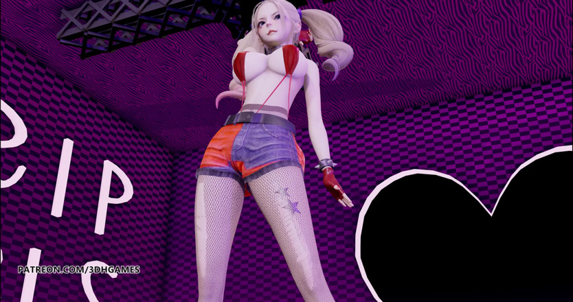 3D-Hentai Games: Harley Quinn - striptease sexy 4K 60FPS