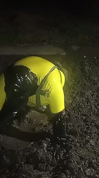 Latex High-vis Worker Drone Mud Fuck