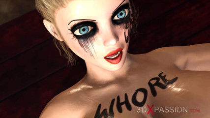 3dxpassion: Blonde anal whore can't get enough black cock up her...