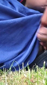 Nata4sex Stroking My Big Black Dick Outdoors Dirty Talk Cumshot