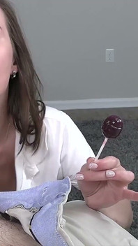 Lana Blade Finds Pleasure in a Lollipop While Giving You a Handjob and Edging You in POV