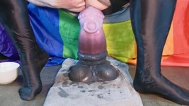 Riding the Fattest Toy in My Arsenal and Stretching Myself Orgasmic