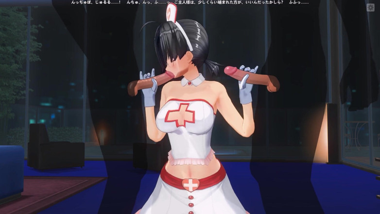 H3DC: 3D-hentai-krankenschwester lutscht schwanz von zwei patienten gleichzeitig