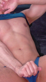 Blue Crop Top and Blue Thong