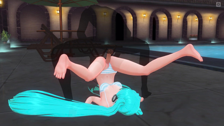 H3DC: Hentai en 3D. Miku se fait baiser au bord de la...