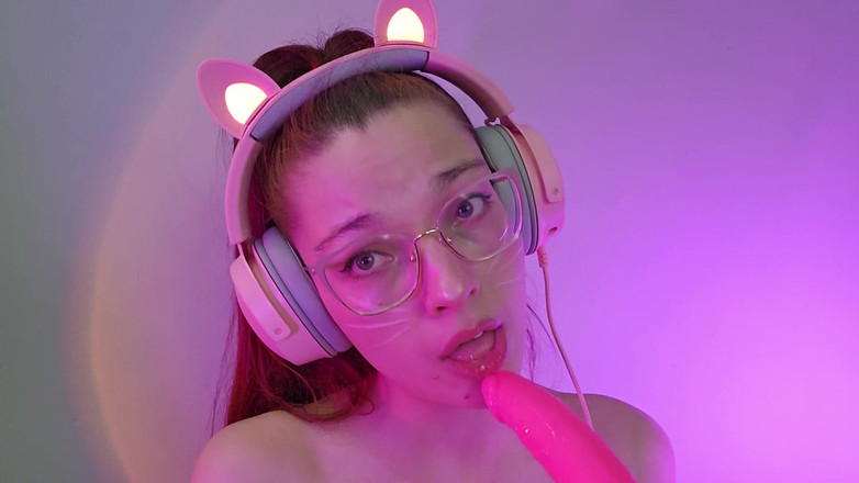 petitesubkitten: Cosplay zrzka Egirl Ahegao POV sání Asmr