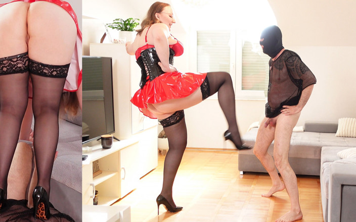 Arya Grander: Deze gigantische domme vindt het heerlijk om te vertrappen, ballbusting,...