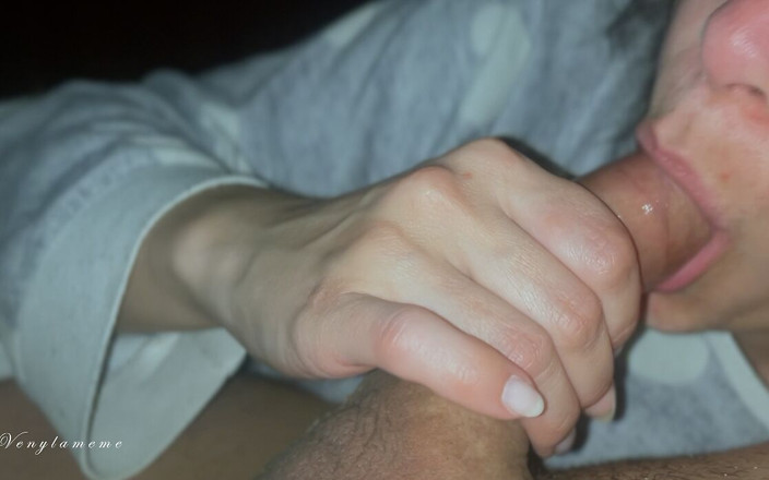 Venylameme: Bedtime Blowjob and Handjob for My Husband Before We Go...