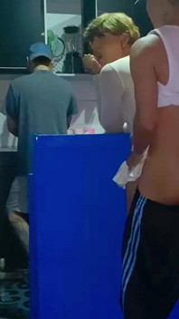 Femboy Gets Fucked Behind Her Boyfriend's Back in the Kitchen