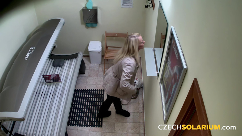 Czech Solarium: Czech Solarium 63: Blonde in Panties, but Not for Long