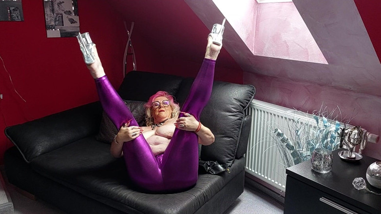 PureVicky66: Busty Mature Slut Squeezes Massive Tits Moaning in Heels