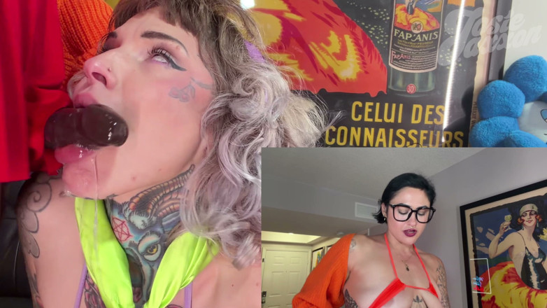 Josie Jaxxon: Cosplay BBC Strap on Blowjob: Velma Doms Daphne