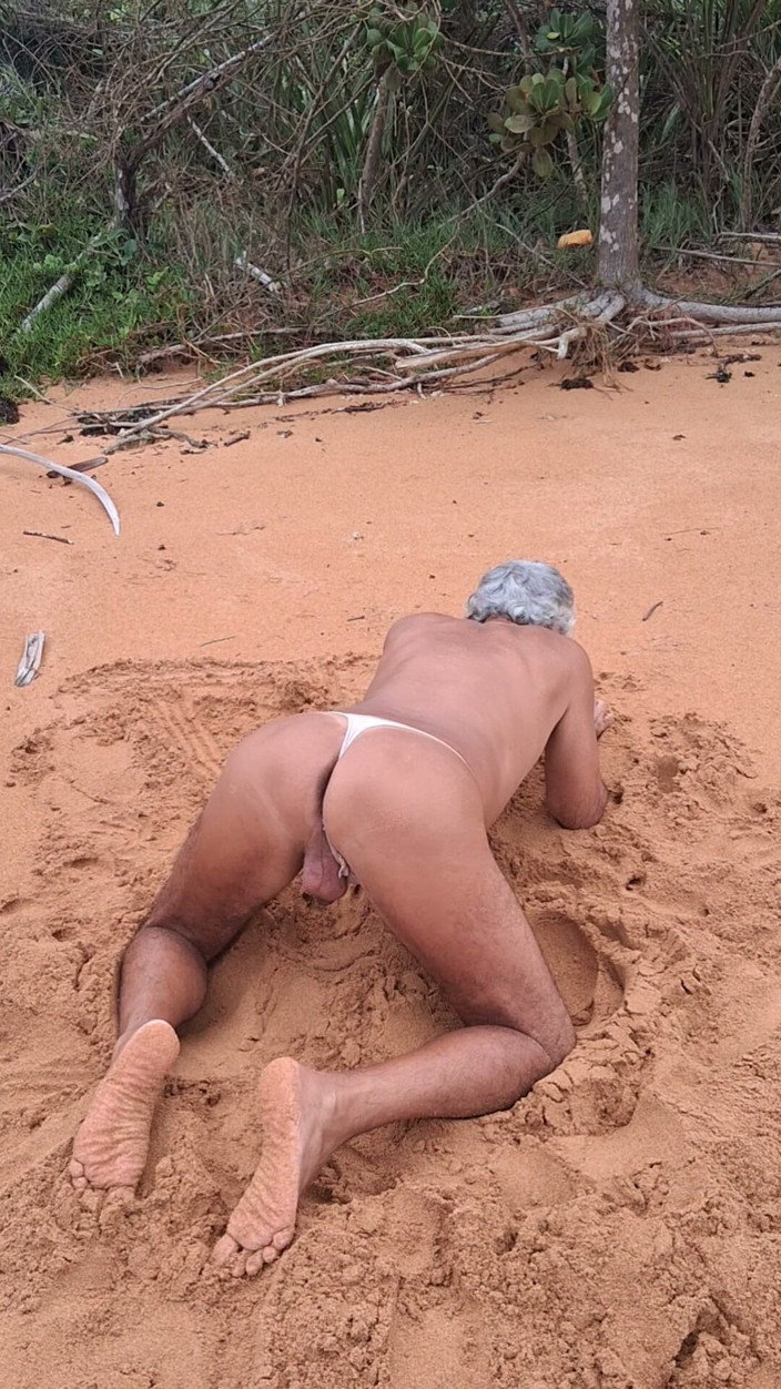 Ladysilvas: Ladysilva Crossdress in Panties on the Beach Showing off Her...