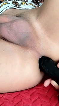 Black Dildo in the Ass