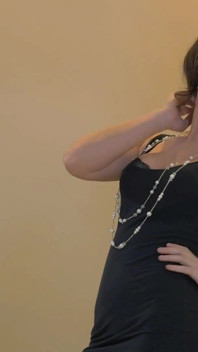 Young Brunette Plays Alone with Her Body