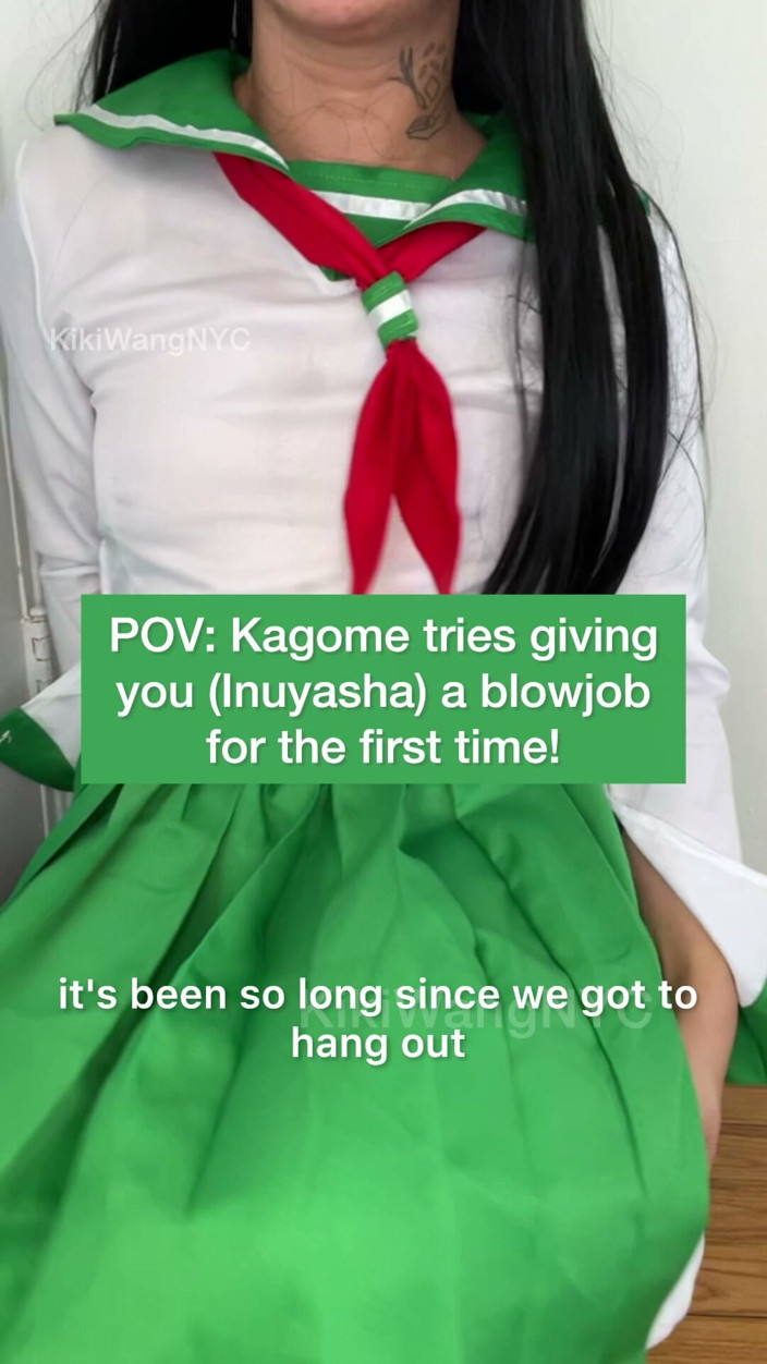 Kiki Wang: Japanese College Girl Kagome Pillow Humping