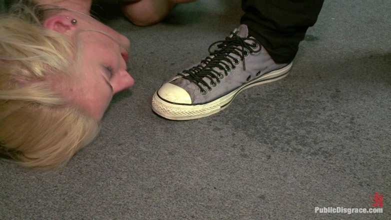 Public Disgrace by Kink: 19 años con enormes tetas naturales es humillada y follada...