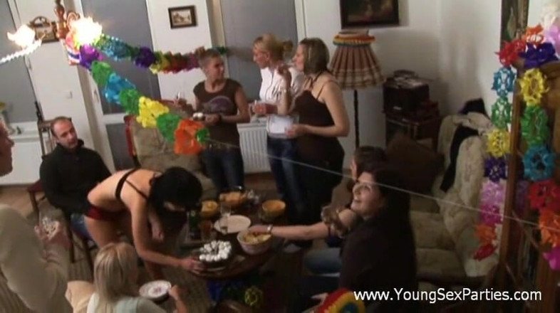 Young Sex Parties: Two Men Crash the Ladies' Home Party