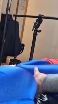 POV Monika Juicy Blue Zentai Workout Fitness