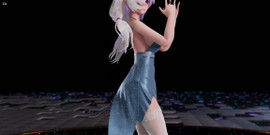 MikuMotion: [mmd] Vestido de lingerie creme de chocolate; Meias brancas; Salto...