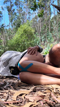 The Stepson Fucked His Stepmother Outdoors, Thinking She Was Resting