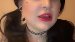 Bigtiddygoth: Böses goth-mädchen demütigt deinen kleinen schwanz