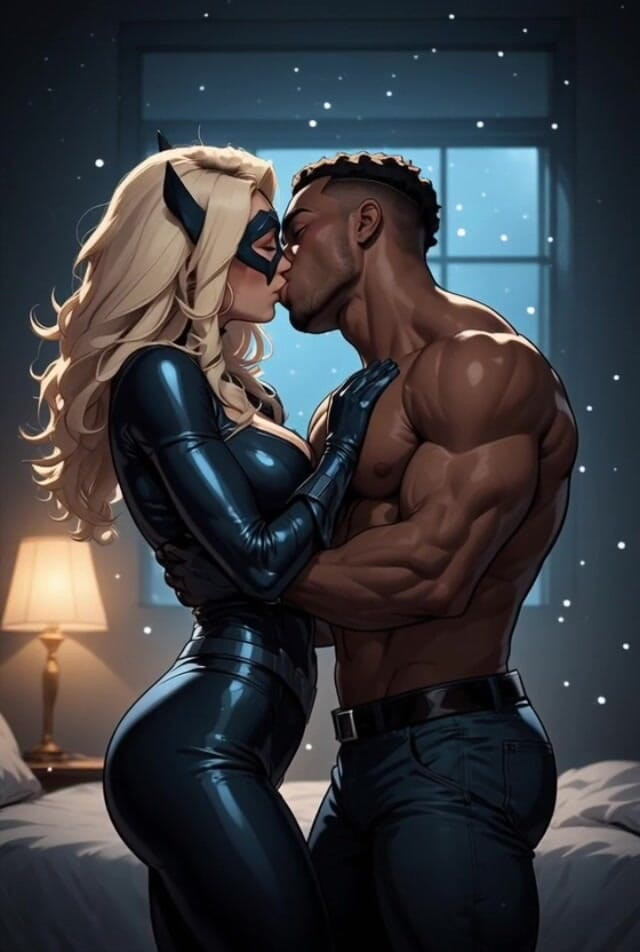 Cuteengine: Purr-fectly ruined: catwoman dihabisin sama raksasa pria kulit hitam
