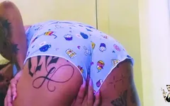 Fanclub - Paty Angel the tattooed redhead in the solo show with a lot of orgasm