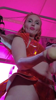 Mistress Eva Latex Fetish Domina Femdom Goddess Gold Boots Big Ass BDSM Solo
