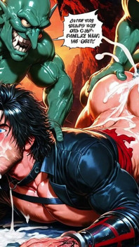Gangbang Intense Avec Une Armée D’orcs Excités Et De Gobelins. Spécial Halloween. Animation Yaoi Hentai.