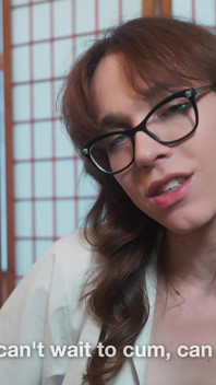 Donație de spermă - doctorul transsexual vrea sperma ta! Instrucțiuni de masturbare germană cu subtitrări