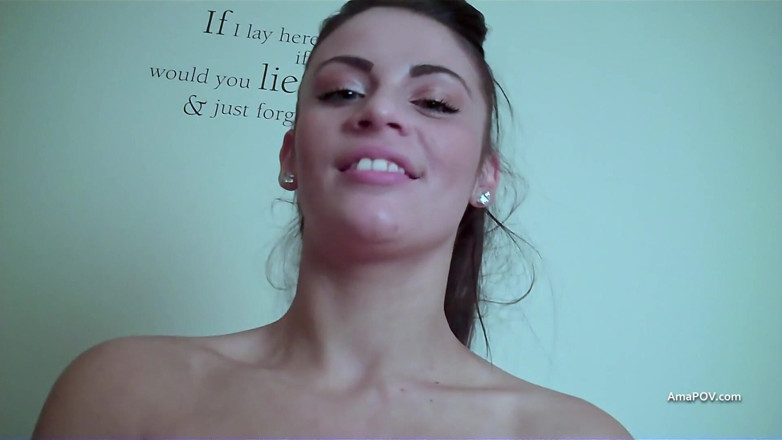 AmaPOV: Britsh MILF amateur lets me cum over her nipples after...