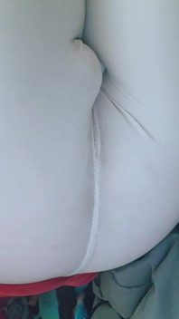 Cum Through White Nike Leggings Using a Vibrator Bullet