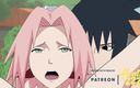 Hentai ZZZ: Sasuke et Sakura baisent la position du papillon Naruto Hentai