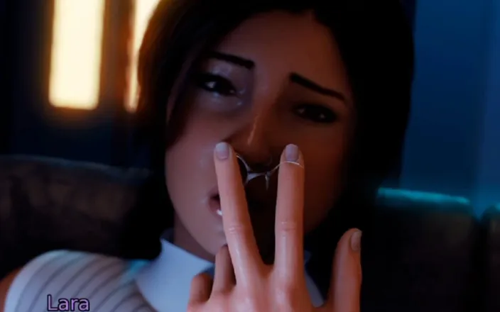 Naughty gameplays: Lara Croft Adventures - Lara Tasting Her Hot Juices While Being...