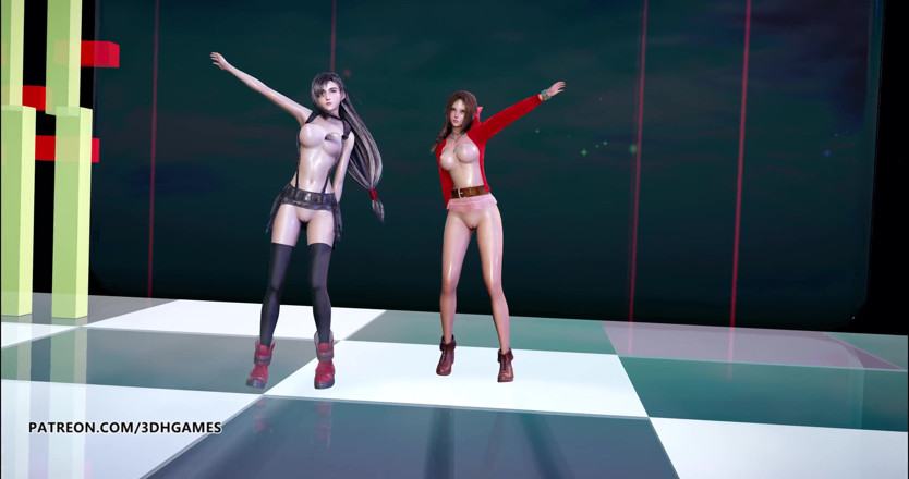3D-Hentai Games: Berry Good - Mellow Mellow, Tifa Lockhart Aerith, baile desnudo final...