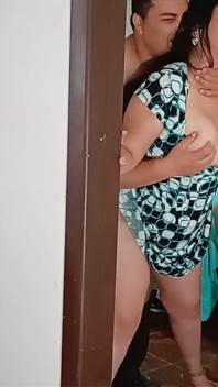 My Wife's Whore Is Nailed to the Door Husband in the Shower Cuckold