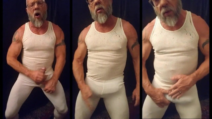 LADaveX: Aroused cock in white tights 190629