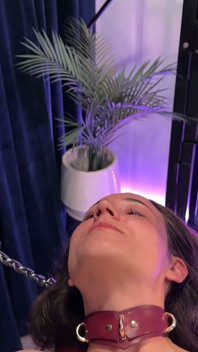 Gloved Fingers in Every Hole Miss Anna Elite Fills Mouth, Ass and Pussy of Bound Slave Mila