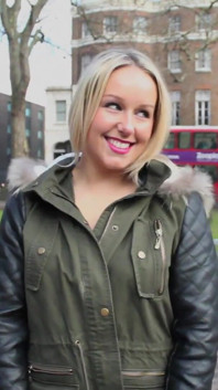 Ashley Rider walks on streets of downtown
