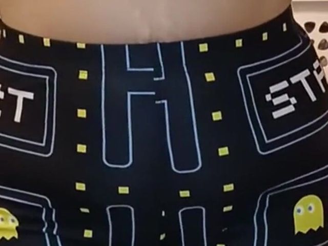 I freaking love these new Pac-Man leggings I bought for the Player One Contest. (EroticallyEllie)