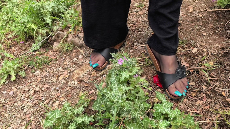 Goddess Lena: Birkenstock &amp; Nylons Outdoor
