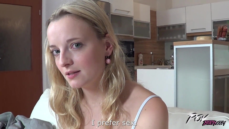 POV Bitch: Loira puta veio para doce gozada interna e sair
