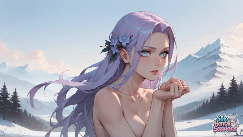 Solo Hentai Sessions: Snowy Mountain Coffee Break: Fialová sólo bohyně